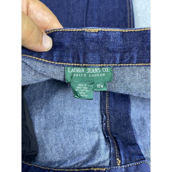 Lauren Ralph Lauren Jeans Womens 16 Measures 37x29 Blue Classic Straight‎ - Picture 6 of 12